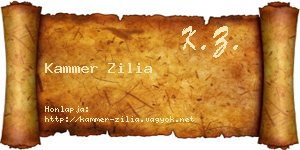 Kammer Zilia névjegykártya